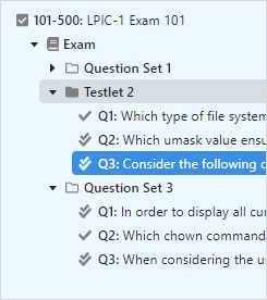 Exam Editor - Grouping questions